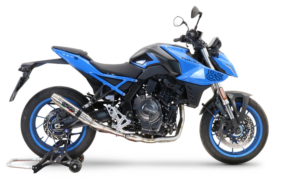 Exhaust compatible with Suzuki Gsx-8S 2022-2024, Deeptone Inox, Homologated legal full system exhaust, including removable db killer and catalyst