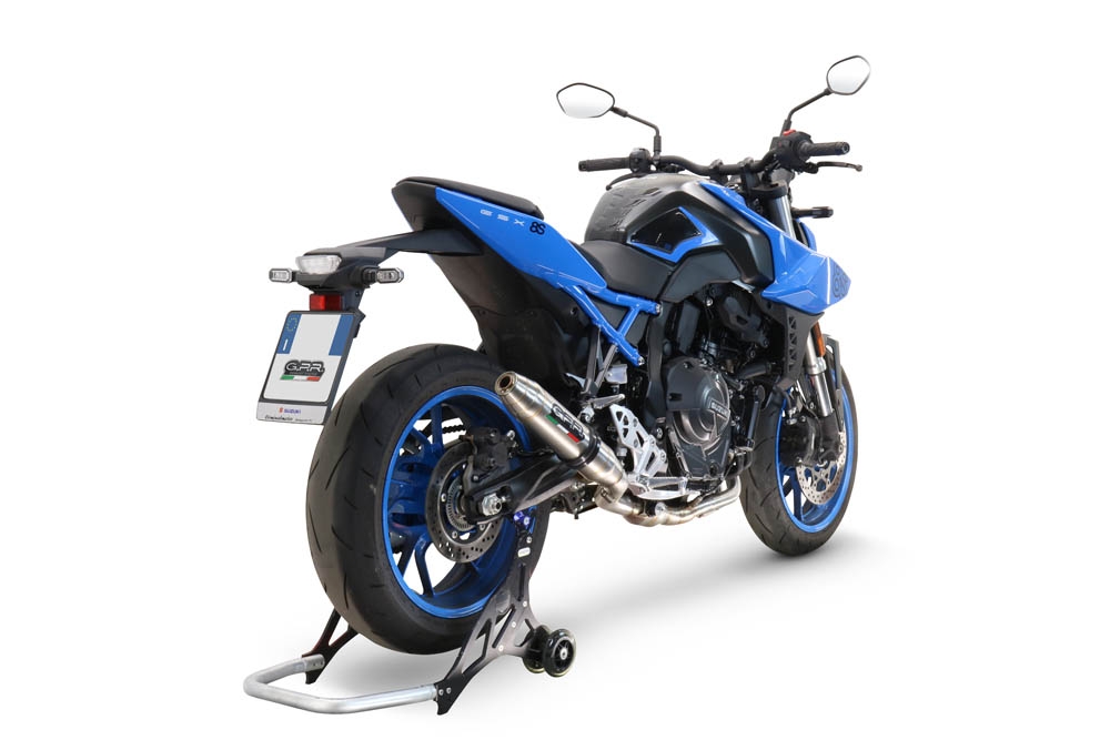 Exhaust compatible with Suzuki Gsx-8S 2022-2024, Deeptone Inox, Homologated legal full system exhaust, including removable db killer and catalyst