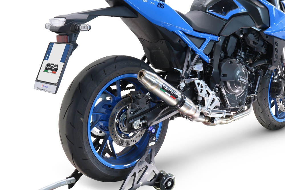 Exhaust compatible with Suzuki Gsx-8S 2022-2024, Deeptone Inox, Homologated legal full system exhaust, including removable db killer and catalyst