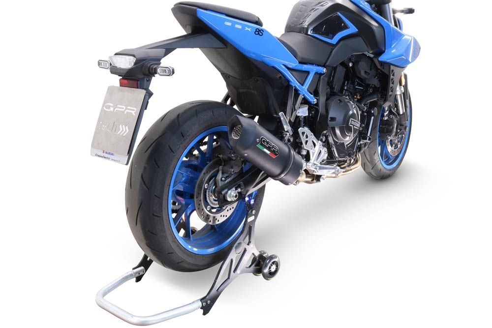 Exhaust compatible with Suzuki Gsx-8R 2022-2024, Furore Evo4 Nero, Homologated legal full system exhaust, including removable db killer and catalyst