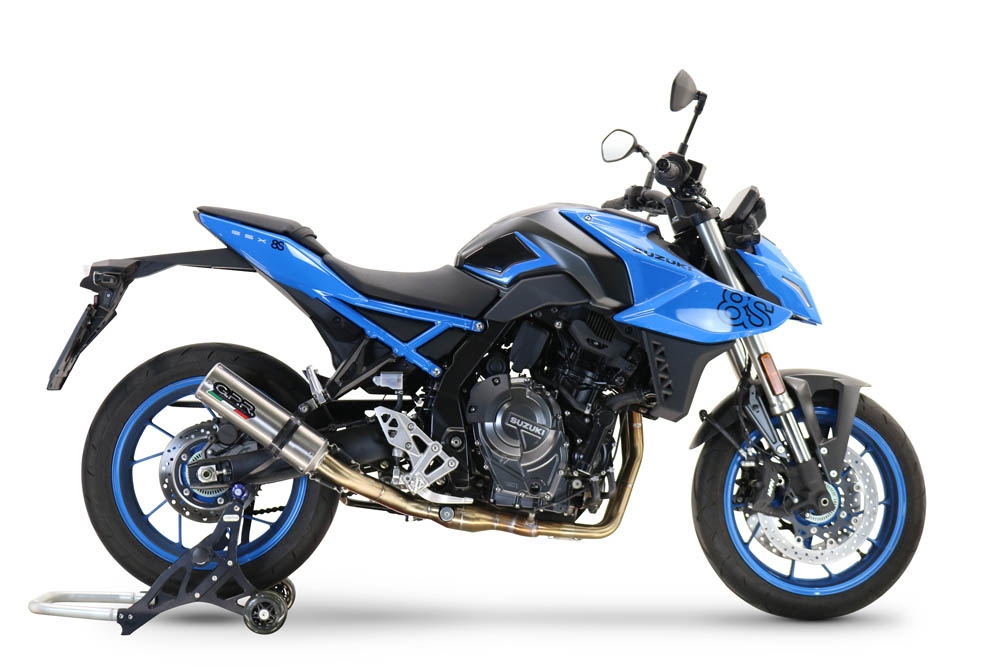 Esapament GPR compatibil cu Suzuki Gsx-8S 2022 Sistem complet de evacuare legal omologat, inclusiv db killer și catalizator detașabil,M3 Inox 