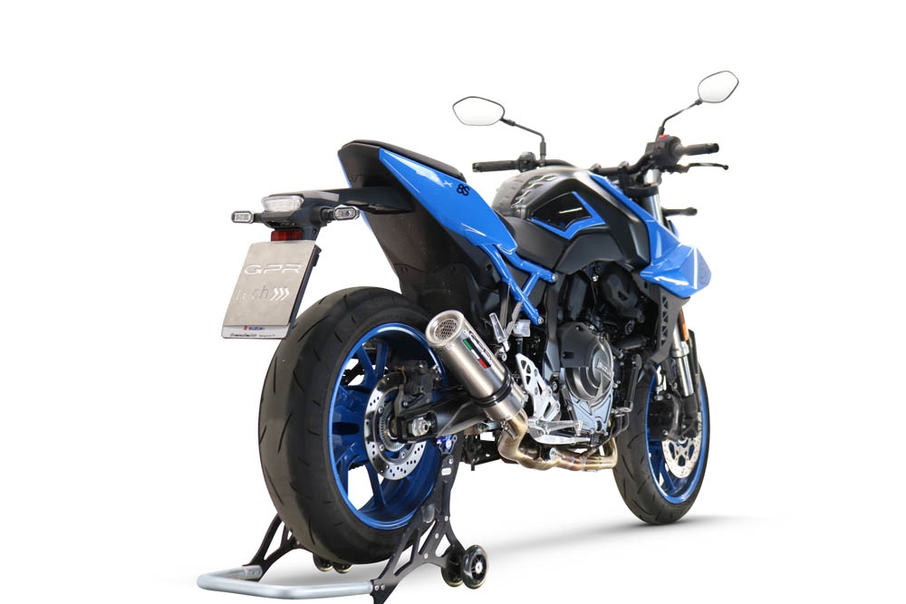 Esapament GPR compatibil cu Suzuki Gsx-8S 2022 Sistem complet de evacuare legal omologat, inclusiv db killer și catalizator detașabil,M3 Inox 