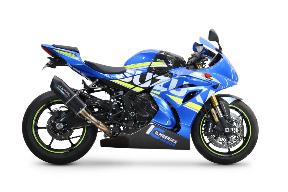 Esapament GPR compatibil cu Suzuki Gsx-R 1000 - 1000 R  2021 Evacuare slip-on omologata, inclusiv db killer detașabil și cot de legătură,Furore Evo4 Nero