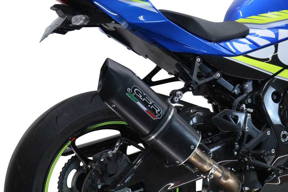 Esapament GPR compatibil cu Suzuki Gsx-R 1000 - 1000 R  2021 Evacuare slip-on omologata, inclusiv db killer detașabil și cot de legătură,Furore Evo4 Nero