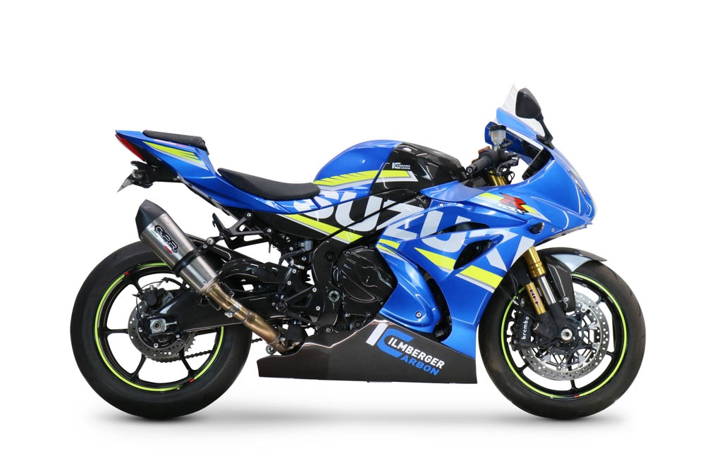 Esapament GPR compatibil cu Suzuki Gsx-R 1000 - 1000 R  2021 Evacuare slip-on omologata, inclusiv db killer detașabil și cot de legătură,New Grand Prix Evo Titanium