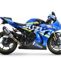 Esapament GPR compatibil cu Suzuki Gsx-R 1000 - 1000 R  2021 Evacuare slip-on omologata, inclusiv db killer detașabil și cot de legătură,New Grand Prix Evo Titanium