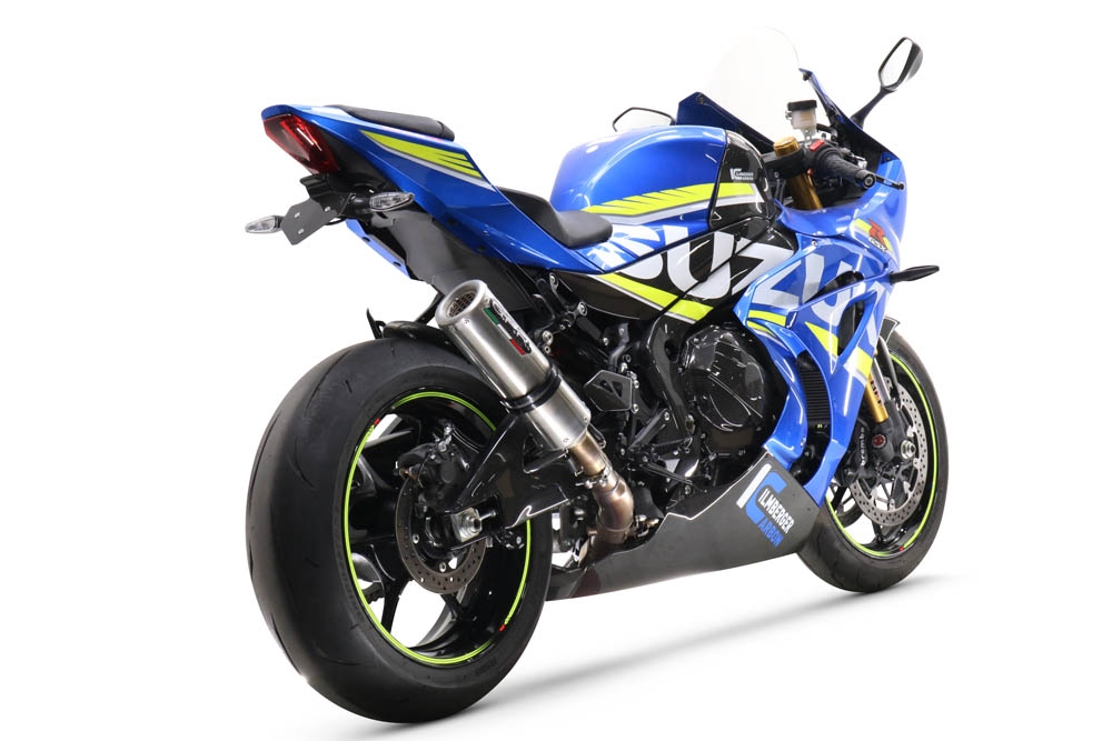 Esapament GPR compatibil cu Suzuki Gsx-R 1000 - 1000 R  2021 Evacuare slip-on omologata, inclusiv db killer detașabil și cot de legătură,M3 Inox 