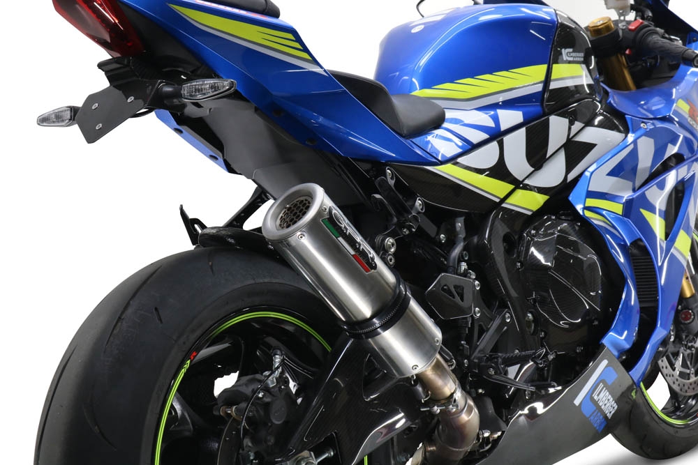 Esapament GPR compatibil cu Suzuki Gsx-R 1000 - 1000 R  2021 Evacuare slip-on omologata, inclusiv db killer detașabil și cot de legătură,M3 Inox 