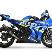 Esapament GPR compatibil cu Suzuki Gsx-R 1000 - 1000 R  2021 Evacuare slip-on de curse, inclusiv cot de legătură,M3 Poppy 