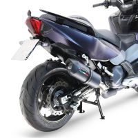 Esapament GPR compatibil cu Sym Maxsym TL 508 2021 Evacuare slip-on omologata, inclusiv db killer detașabil și cot de legătură,Furore Evo4 Nero