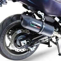 Esapament GPR compatibil cu Sym Maxsym TL 508 2021 Evacuare slip-on omologata, inclusiv db killer detașabil și cot de legătură,Furore Evo4 Nero
