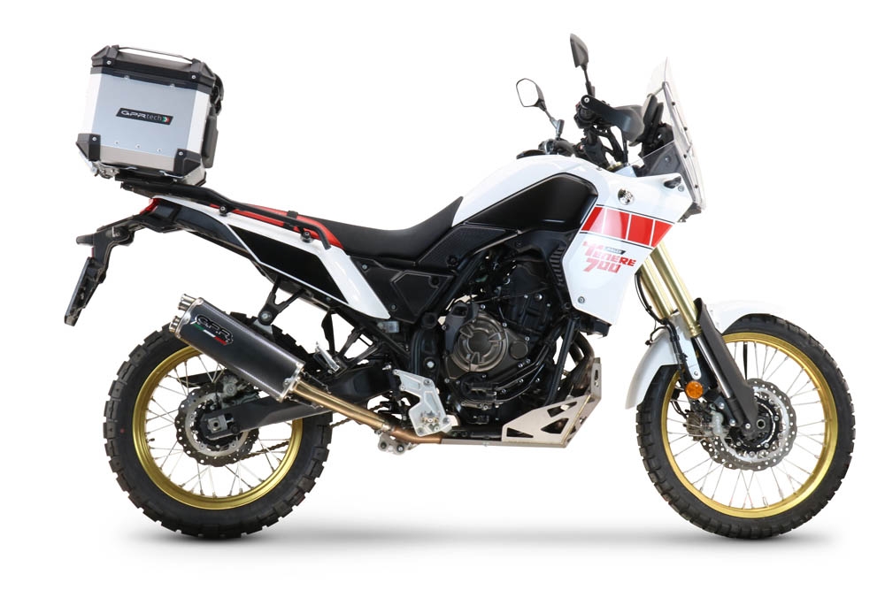 Top case GPR TECH  Yamaha Tenere 700 2019/2020 e4 Zilver Topcase din aluminiu, culoare argintie, inclusiv portbagaj și placă specifică Capacitate 45 litri.
