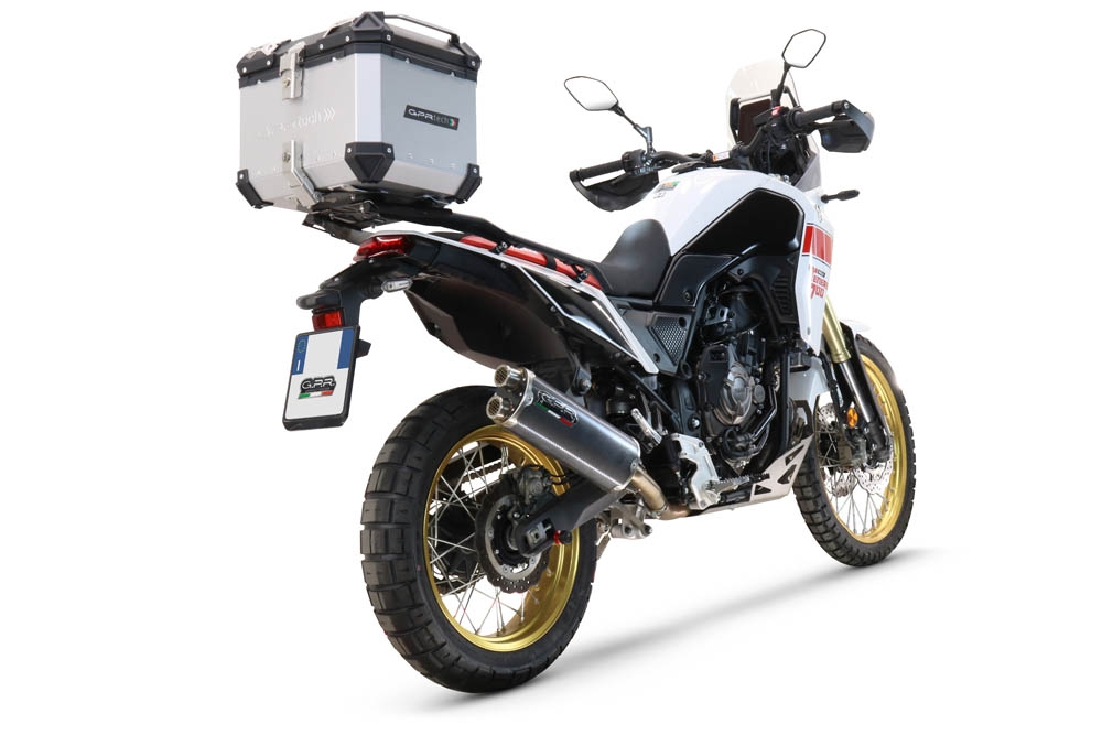 Top case GPR TECH  Yamaha Tenere 700 2019/2020 e4 Zilver Topcase din aluminiu, culoare argintie, inclusiv portbagaj și placă specifică Capacitate 45 litri.