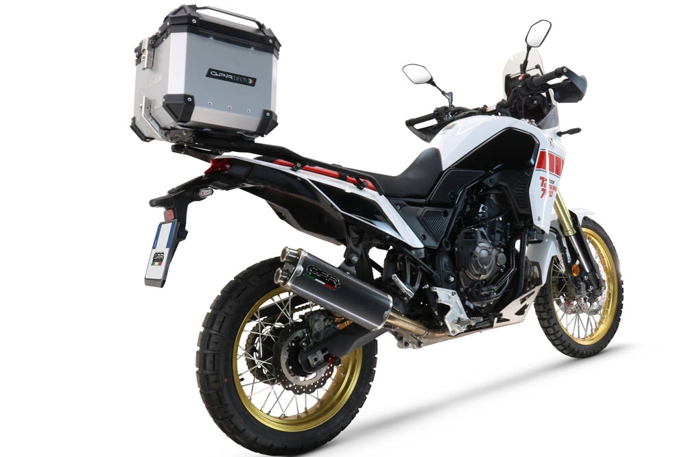 Top case GPR TECH  Yamaha Tenere 700 2019/2020 e4 Zilver Topcase din aluminiu, culoare argintie, inclusiv portbagaj și placă specifică Capacitate 45 litri.