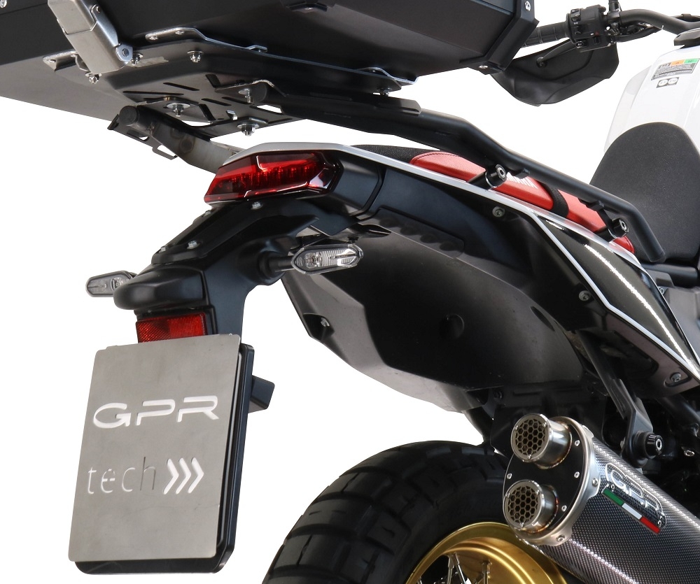 Roof rack GPR TECH compatible with  Yamaha Tenere 700 2019/2020 e4 GPR TECH Specific rear rack Top Case ALPITECH 35>55 LT Rear rack,stainless steel made with 4 anchor points