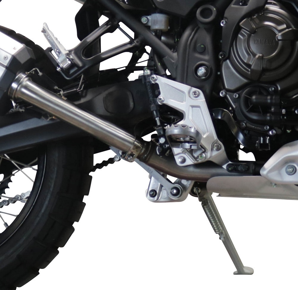 Esapament GPR compatibil cu Yamaha Tenere 700 2021 Evacuare slip-on omologata, inclusiv db killer detașabil și cot de legătură,Dual Poppy