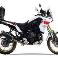 Esapament GPR compatibil cu Yamaha Tenere 700 2021 Evacuare slip-on omologata, inclusiv db killer detașabil și cot de legătură,Dual Poppy