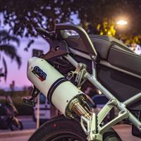 Esapament GPR compatibil cu Triumph Tiger 900 2020 Evacuare slip-on omologata, inclusiv db killer detașabil și cot de legătură,Albus Evo4