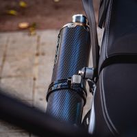 Esapament GPR compatibil cu Triumph Tiger 850 2020 Evacuare slip-on omologata, inclusiv db killer detașabil și cot de legătură,Dual Poppy