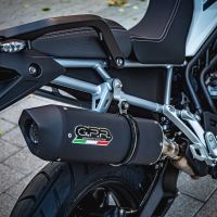 Esapament GPR compatibil cu Triumph Tiger 900 2020 Evacuare slip-on omologata, inclusiv db killer detașabil și cot de legătură,Furore Evo4 Nero