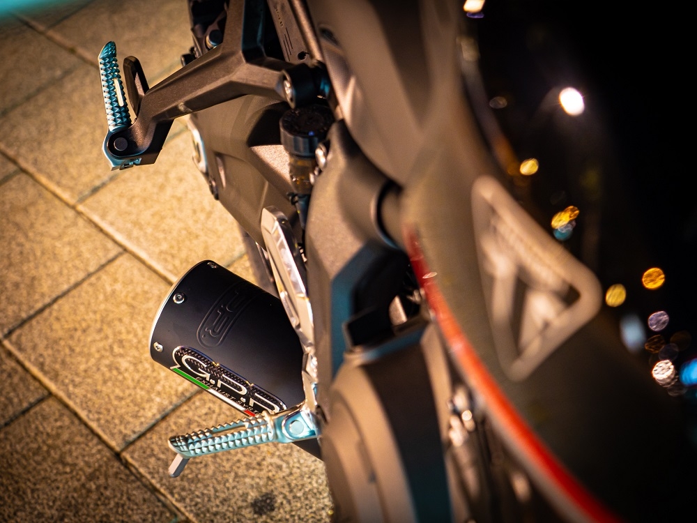 Esapament GPR compatibil cu Triumph Tiger Sport 660 2022 Sistem complet de evacuare Racing, inclusiv db killer detașabil,M3 Black Titanium