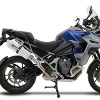 Esapament GPR compatibil cu Triumph Tiger 1200 Gt - Rally 2022 Evacuare slip-on omologata, inclusiv db killer detașabil și cot de legătură,Albus Evo4