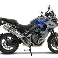 Esapament GPR compatibil cu Triumph Tiger 1200 Gt - Rally 2022 Evacuare slip-on omologata, inclusiv db killer detașabil și cot de legătură,Dual Inox