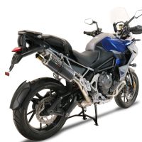 Esapament GPR compatibil cu Triumph Tiger 1200 Gt - Rally 2022 Evacuare slip-on omologata, inclusiv db killer detașabil și cot de legătură,Dual Poppy