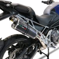 Esapament GPR compatibil cu Triumph Tiger 1200 Gt - Rally 2022 Evacuare slip-on omologata, inclusiv db killer detașabil și cot de legătură,Dual Poppy