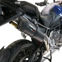 Esapament GPR compatibil cu Triumph Tiger 1200 Gt - Rally 2022 Evacuare slip-on omologata, inclusiv db killer detașabil și cot de legătură,Furore Evo4 Nero