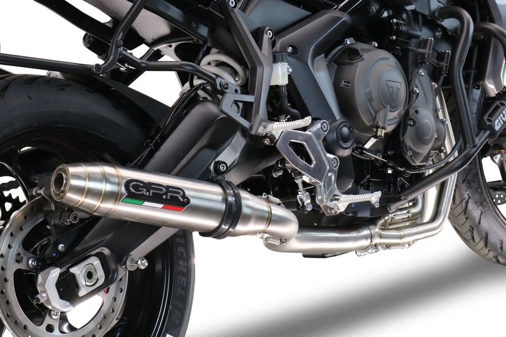 Exhaust compatible with Triumph Trident 660 2021-2024, Deeptone Inox, Racing full system exhaust