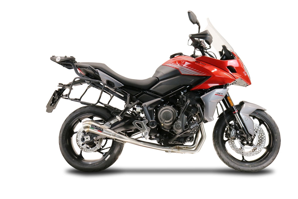 Esapament GPR compatibil cu Triumph Tiger Sport 660 2022 Sistem complet de evacuare Racing, inclusiv db killer detașabil,Powercone Evo