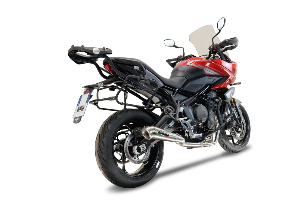 Esapament GPR compatibil cu Triumph Tiger Sport 660 2022 Sistem complet de evacuare Racing, inclusiv db killer detașabil,Powercone Evo