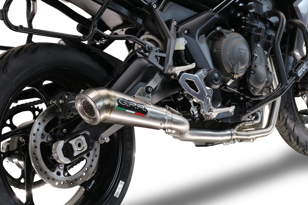 Esapament GPR compatibil cu Triumph Tiger Sport 660 2022 Sistem complet de evacuare Racing, inclusiv db killer detașabil,Powercone Evo