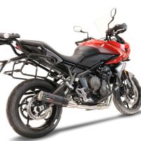 Exhaust compatible with Triumph Tiger Sport 660 2022-2024, M3 Black Titanium, Racing full system exhaust, including removable db killer