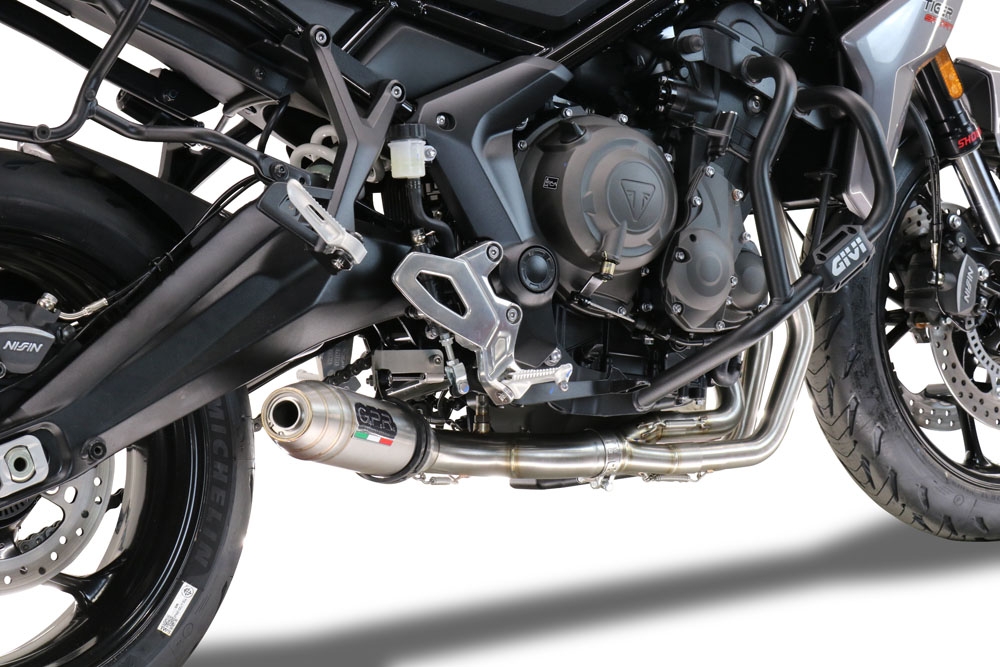 Esapament GPR compatibil cu Triumph Trident 660 2021  Sistem complet de evacuare Racing,Deeptone Inox