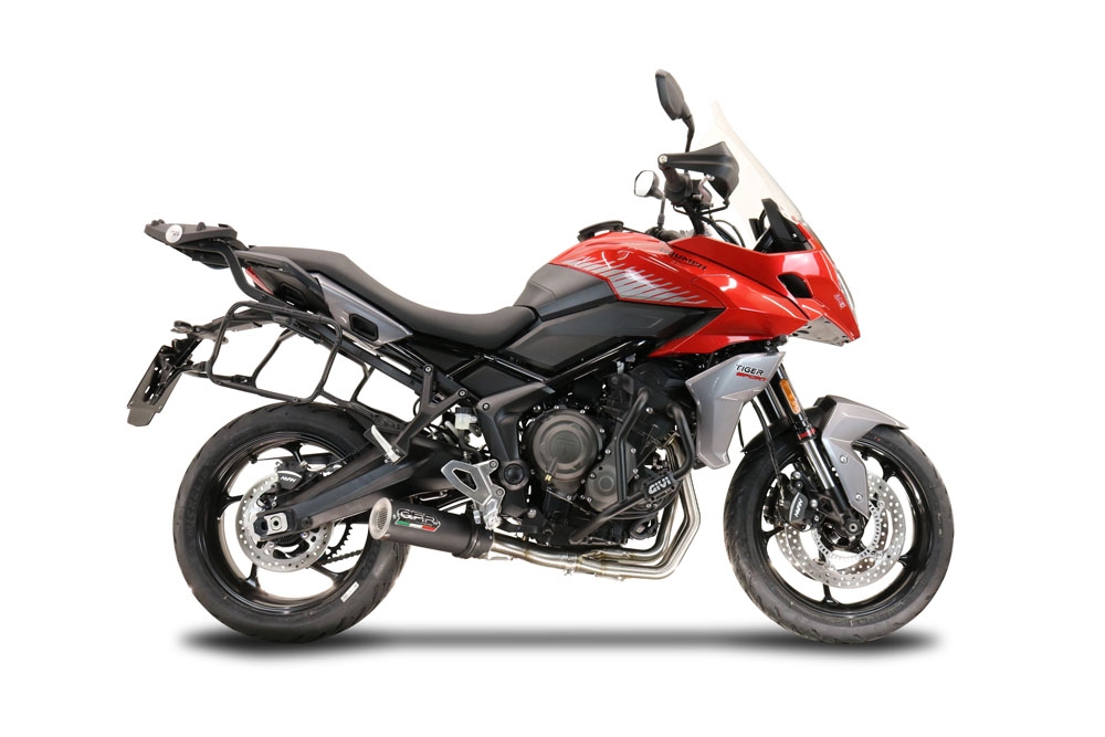 Esapament GPR compatibil cu Triumph Tiger Sport 660 2022 Sistem complet de evacuare Racing, inclusiv db killer detașabil,M3 Black Titanium