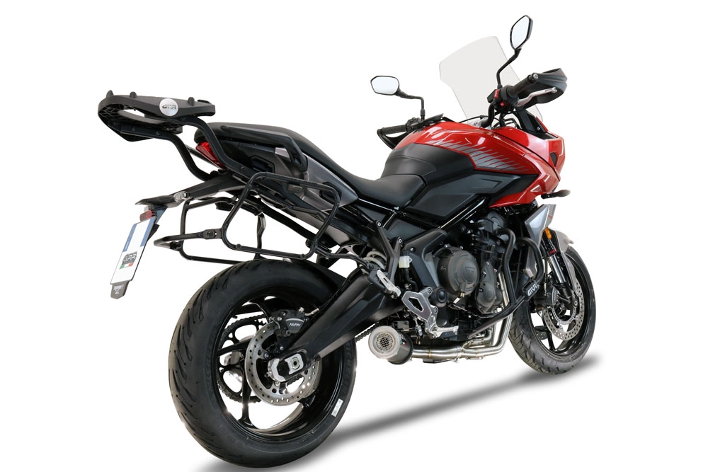 Esapament GPR compatibil cu Triumph Tiger Sport 660 2022 Sistem complet de evacuare Racing, inclusiv db killer detașabil,M3 Black Titanium
