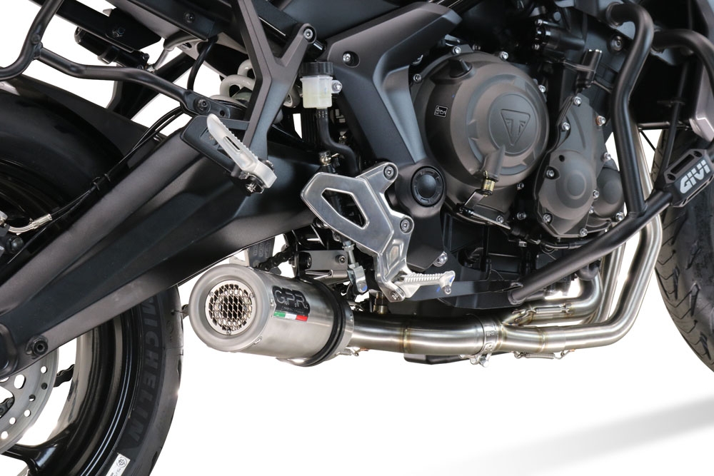 Esapament GPR compatibil cu Triumph Tiger Sport 660 2022 Sistem complet de evacuare Racing, inclusiv db killer detașabil,M3 Inox 