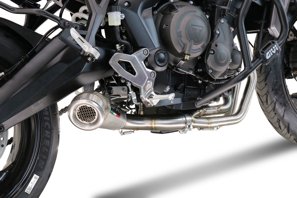 Esapament GPR compatibil cu Triumph Tiger Sport 660 2022 Sistem complet de evacuare Racing, inclusiv db killer detașabil,Powercone Evo