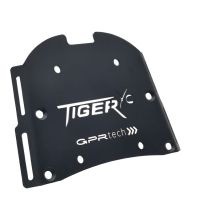 GPR TECH ile uyumlu  Triumph Tiger 800 2011/2016 e3 Zwart Placă de montare specifică pentru Top Case ALPITECH 55 LT compatibil cu portbagajul original, fabricat din oțel inoxidabil cu 4 puncte de ancorare