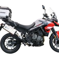 Top case GPR TECH  Triumph Tiger 1200 Gt - Rally 2022/2024 e5 Zilver Topcase din aluminiu, culoare argintie, cu placă specifică inclusă Capacitate 35 litri.