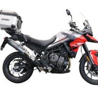 Top case GPR TECH  Triumph Tiger 1200 Gt - Rally 2022/2024 e5 Zilver Topcase din aluminiu, culoare argintie, cu placă specifică inclusă Capacitate 55 litri.
