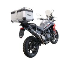 Top case GPR TECH  Triumph Tiger 1200 Gt - Rally 2022/2024 e5 Zilver Topcase din aluminiu, culoare argintie, cu placă specifică inclusă Capacitate 45 litri.