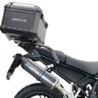 Top case GPR TECH  Triumph Tiger 1200 Gt - Rally 2022/2024 e5 Zwart Topcase din aluminiu, culoare neagră, cu placă specifică inclusă Capacitate 45 litri.