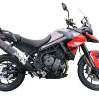 Esapament GPR compatibil cu Triumph Tiger 850 2020 Evacuare slip-on omologata, inclusiv db killer detașabil și cot de legătură,Furore Evo4 Nero