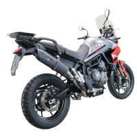 Esapament GPR compatibil cu Triumph Tiger 850 2020 Evacuare slip-on omologata, inclusiv db killer detașabil și cot de legătură,Furore Evo4 Nero
