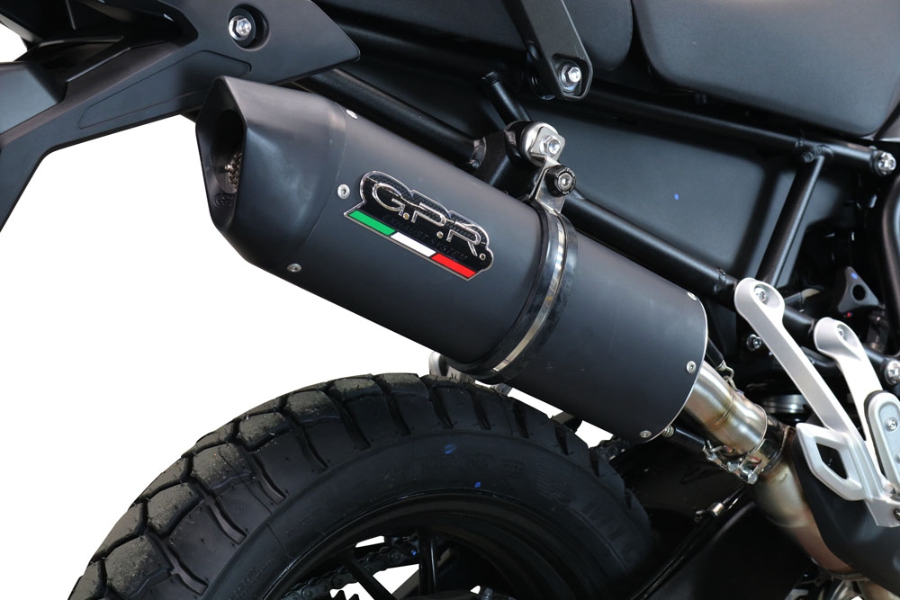 Esapament GPR compatibil cu Triumph Tiger 850 2020 Evacuare slip-on omologata, inclusiv db killer detașabil și cot de legătură,Furore Evo4 Nero
