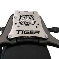 GPR TECH ile uyumlu  Triumph Tiger 1200 Gt - Rally 2022/2024 e5 Zwart Placă superioară specifică din titan - Alpitech 35/55 LT compatibil cu portbagajul original, fabricat din titan cu 4 puncte de ancorare