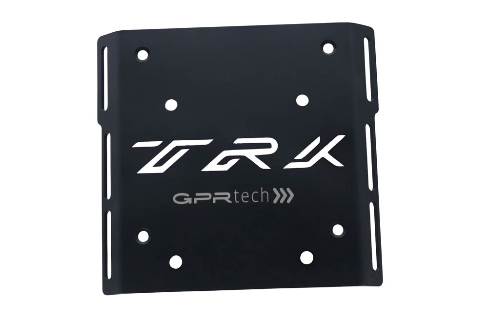 GPR TECH ile uyumlu  Benelli Trk 251 2019/2023 Zwart Placă de montare specifică pentru Top Case ALPITECH 35 LT compatibil cu portbagajul original, fabricat din oțel inoxidabil cu 4 puncte de ancorare
